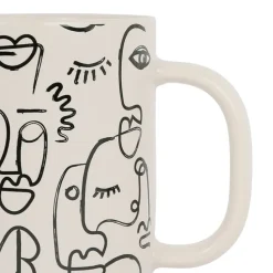 Fabrique de Styles Tasses Et Mugs*Tisanière visage en grès avec filtre 45cl -terre brulée
