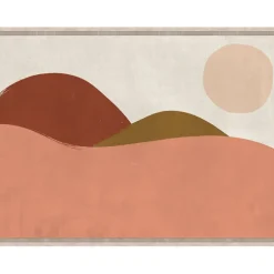 Fabrique de Styles Tableaux Et Toiles*Toile encadree montagnes 50x70cm rose