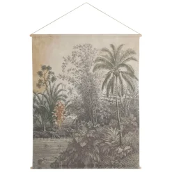 Fabrique de Styles Tableaux Et Toiles*Toile jungle en tissu et sapin 120x150cm