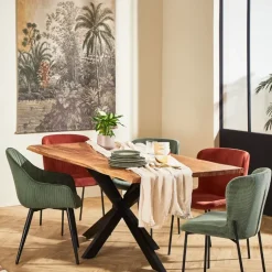 Fabrique de Styles Tableaux Et Toiles*Toile jungle en tissu et sapin 120x150cm