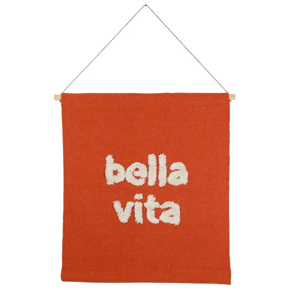 Fabrique de Styles Tableaux Et Toiles*Toile "bella vita" en coton et bois 60x70cm - Palma