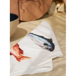 Fabrique de Styles Torchons, Tabliers Et Maniques*Torchon en coton (x3) faune marine blanc et 50x70cm