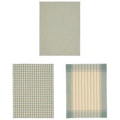Fabrique de Styles Torchons, Tabliers Et Maniques*Torchons x3 en coton vichy et rayé 50x70cm - Campagne