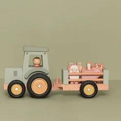 Enfant Fabrique de Styles Jouets*Tracteur avec remorque en bois - Little Farm
