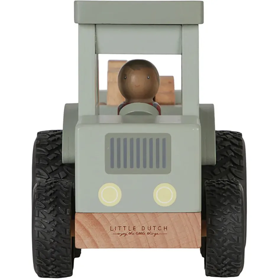Enfant Fabrique de Styles Jouets*Tracteur avec remorque en bois - Little Farm