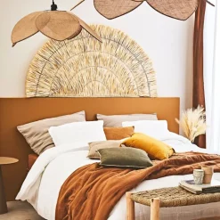 Fabrique de Styles Déco À Suspendre Et Adhésive*Tête de lit demi-cercle en feuille de palmier 160x80cm - flora gipsy