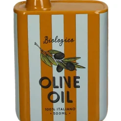 Fabrique de Styles Vases Et Soliflores*Vase à rayures d'huile d'olive en faïence 13x5.5x17cm