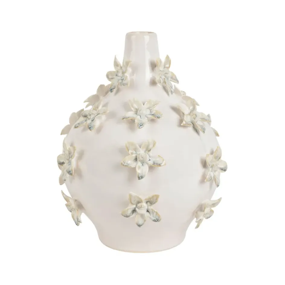 Fabrique de Styles Vases Et Soliflores*Vase dame jeanne en grès fleurs h25cm - Delicio