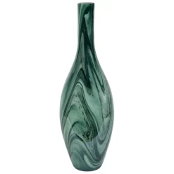 Fabrique de Styles Vases Et Soliflores*Vase dame-jeanne en verre vert et blanc h50cm - Silicio