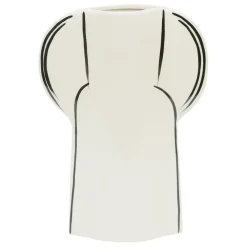 Fabrique de Styles Vases Et Soliflores*Vase en grès écru et noir h28cm - Lumi