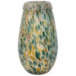 Fabrique de Styles Vases Et Soliflores*Vase en verre émeraude et doré h31cm - Menorca