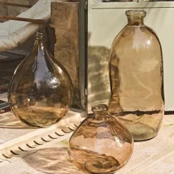 Fabrique de Styles Vases Et Soliflores*Vase en verre recyclé sablé d16xh18cm - Simplicity