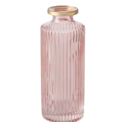 Fabrique de Styles Vases Et Soliflores*Vase en verre strié et or h13cm - Adore