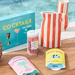 Fabrique de Styles Vases Et Soliflores*Vase pichet en grès rayé et blanc h24cm - Artist