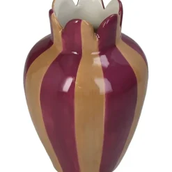 Fabrique de Styles Vases Et Soliflores*Vase rayures grès violet 10x10x16cm