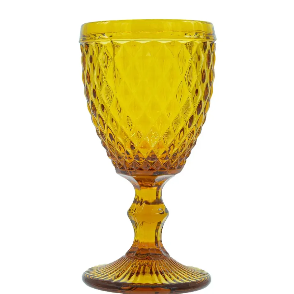 Fabrique de Styles Verres À Vin*Verre à pied en verre ambré 20cl - Diamond