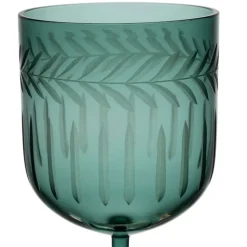 Fabrique de Styles Verres À Eau Et Gobelets*Verre à pied en verre borosilicate émeraude 20cl - Azelie