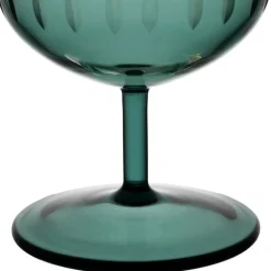 Fabrique de Styles Verres À Eau Et Gobelets*Verre à pied en verre borosilicate émeraude 20cl - Azelie