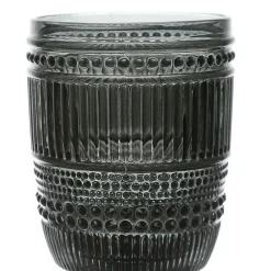 Fabrique de Styles Verres À Vin*Verre à pied en verre fumé 30cl - strie