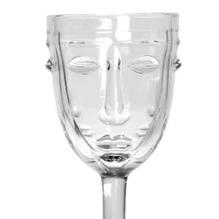 Fabrique de Styles Verres À Vin*Verre a pied visage - d8xh16.5cm