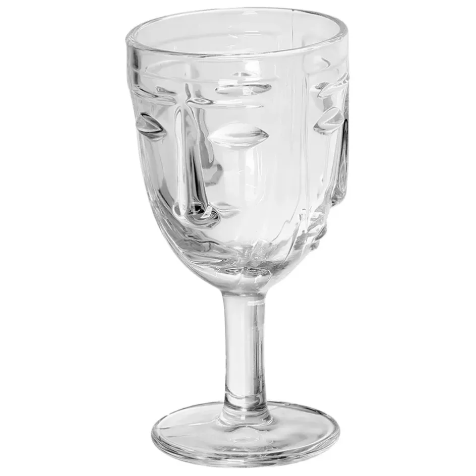 Fabrique de Styles Verres À Vin*Verre a pied visage - d8xh16.5cm