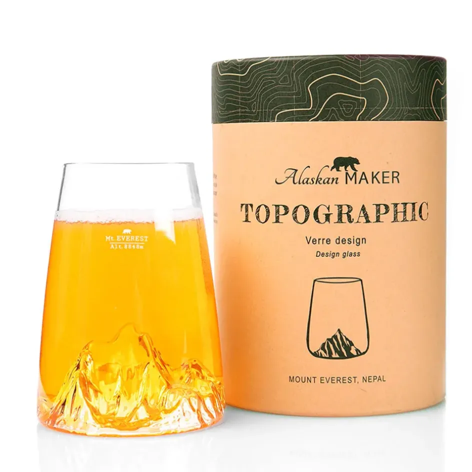 Fabrique de Styles Verres À Eau Et Gobelets*Verre design Everest - Topographic