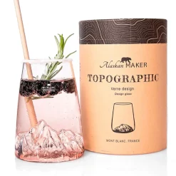 Fabrique de Styles Verres À Eau Et Gobelets*Verre design Mont Blanc - Topographic