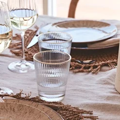 Fabrique de Styles Verres À Eau Et Gobelets*Verre liseré 30cl - Strie