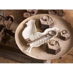 Fabrique de Styles Petits Objets Déco*Vide poche coq en fonte - Basse-Cour