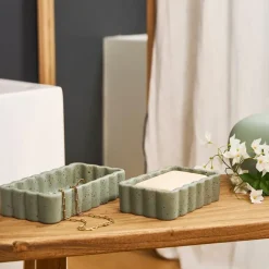 Fabrique de Styles Petits Objets Déco*Vide poche en grès moucheté 14x10cm - Aurore