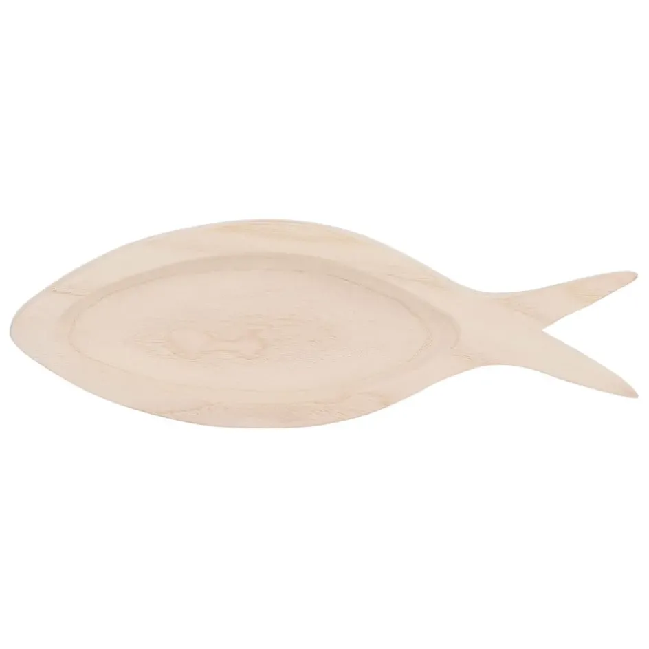 Fabrique de Styles Petits Objets Déco*Vide poche poisson en paulownia 46x16cm - Boende