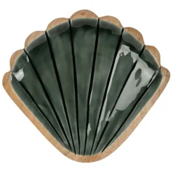 Fabrique de Styles Petits Objets Déco*Vide poche Saint-Jacques en manguier émeraude - Amarres