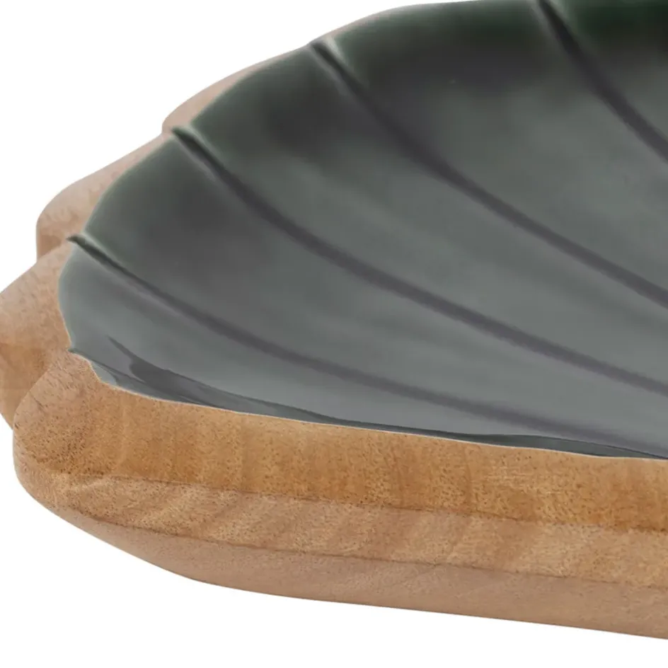 Fabrique de Styles Petits Objets Déco*Vide poche Saint-Jacques en manguier émeraude - Amarres